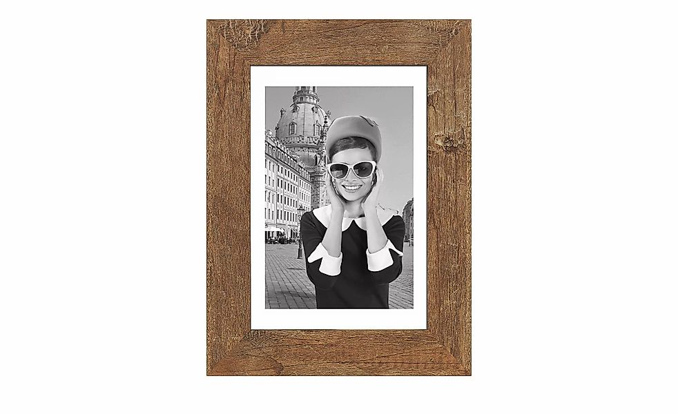 Bilderrahmen 21x30 cm  Hollywood ¦ braun ¦ Massivholz,Holz ¦ Maße (cm): B: günstig online kaufen