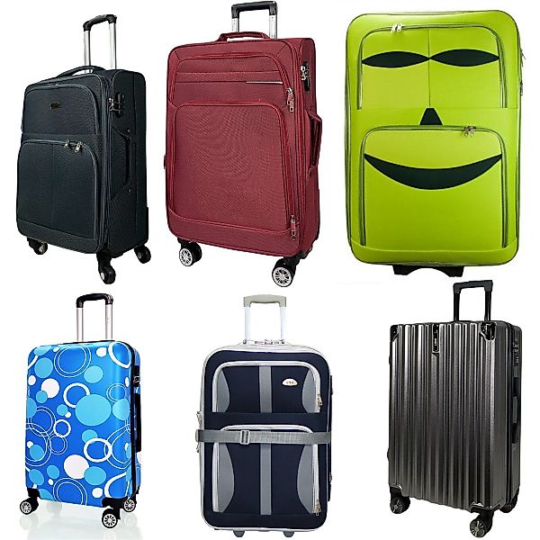 QTC Koffer Stoffkoffer Koffer Reisekoffer (Handgepäck-Mittel-Groß-Sehr günstig online kaufen