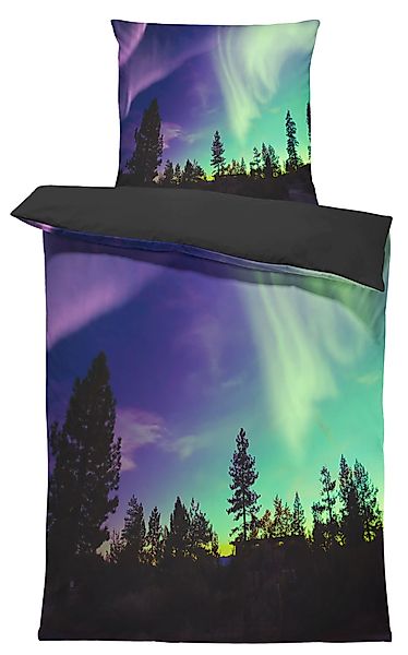 One Home Bettwäsche Polarlichter, Mikrofaser, 2 günstig online kaufen