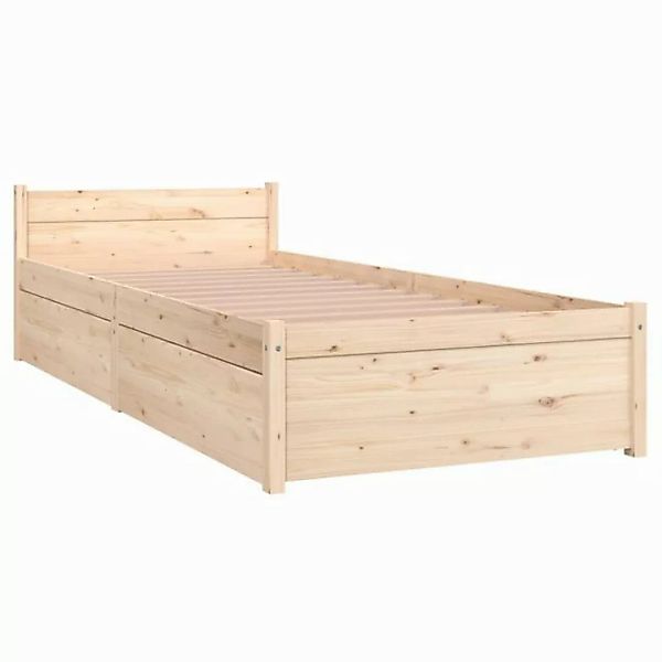 vidaXL Bettgestell Bett mit Schubladen 75x190 cm 2FT6 Small Single Einzelbe günstig online kaufen