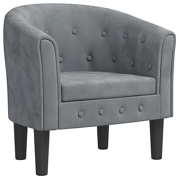 vidaXL Sessel Clubsessel Dunkelgrau Samt (1-St) günstig online kaufen