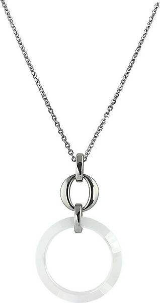 Amello Edelstahlkette Amello Circle Halskette silber weiß (Halsketten, Hals günstig online kaufen