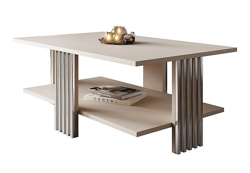 Lookway Couchtisch SAPHIRA SILVER mit Ablage günstig online kaufen