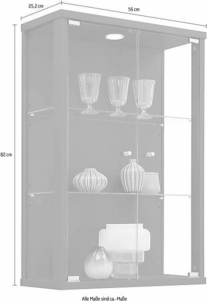 fif möbel Vitrine "OPTIMA", Hängevitrine/Glasvitrine 2x Glastür,perfekt für günstig online kaufen