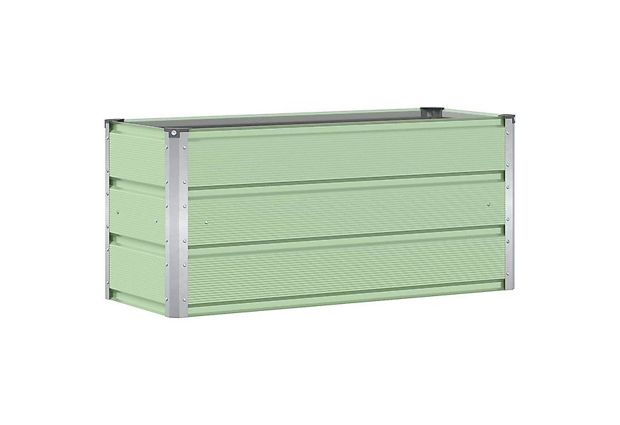 vidaXL Blumentopf Pflanzkübel Grün 100 x 40 x 45 cm Stahl (1 St) günstig online kaufen