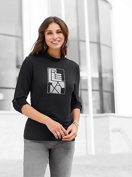 Inspirationen Stehkragenshirt "Stehkragen-Shirt", (1 tlg.) günstig online kaufen