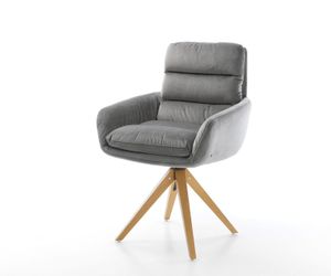 DELIFE Polsterstuhl Abelia-Flex, mit Armlehnen Holzgestell günstig online kaufen