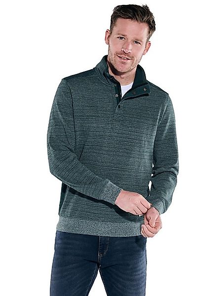 Engbers Sweatshirt Herren Sweatshirt mit Stehkragen, Petrolblau günstig online kaufen