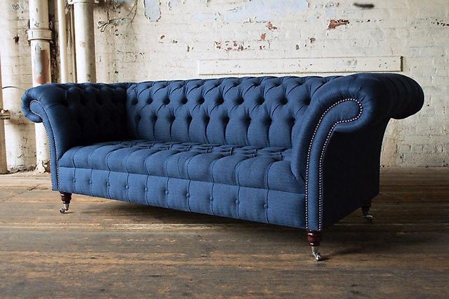 Xlmoebel Sofa Sofa Chesterfield Sitzmöbel Stoff Textil Polsterung Samt 3-Si günstig online kaufen