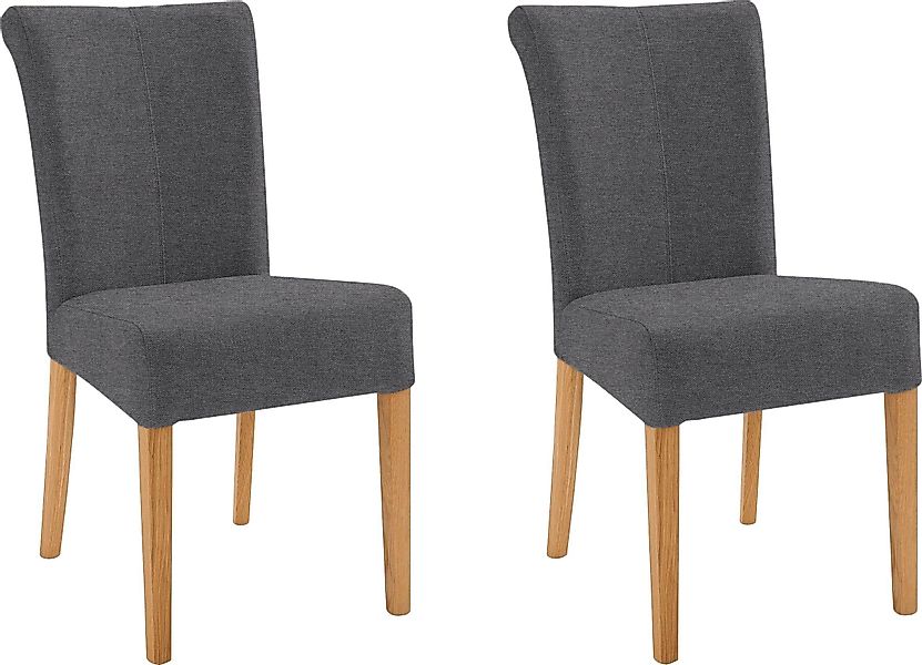 Home affaire 4-Fußstuhl "Barcelona" (Set) 2 Stk. Struktur fein Stuhlbeine a günstig online kaufen