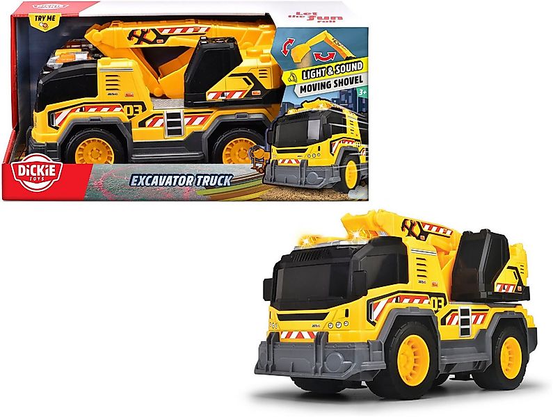 Dickie Toys Spielzeug-Baumaschine Excavator Truck, mit Licht und Sound günstig online kaufen