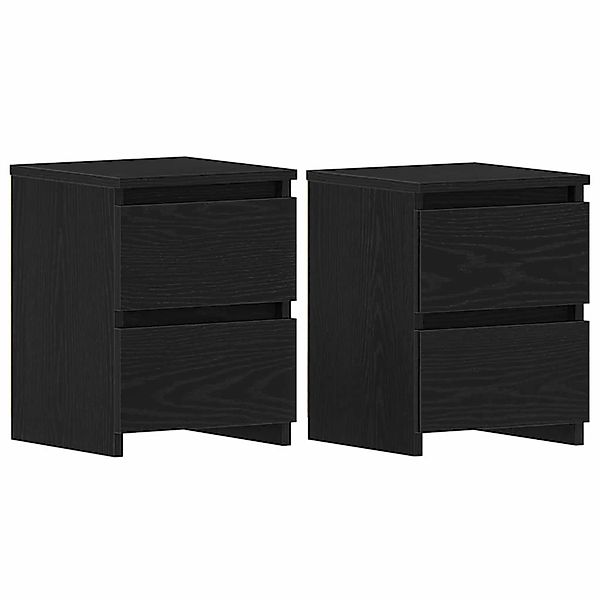 vidaXL Nachttisch 2 Stk Schwarz Eichen-Optik 30 x 30 x 40 cm 861989 günstig online kaufen