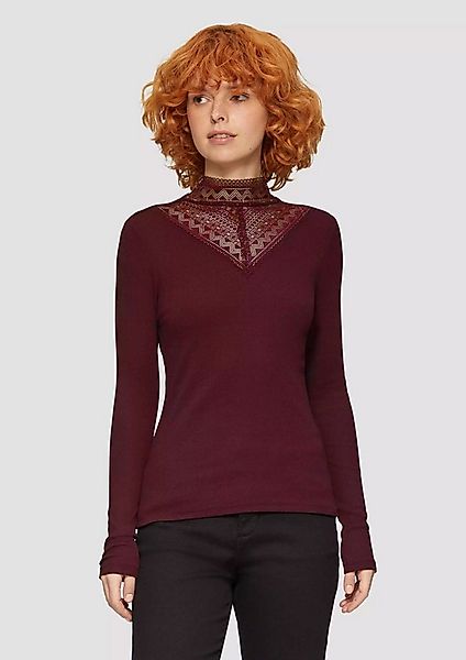 QS Longsleeve Longsleeve gerippt, Slim Fit günstig online kaufen