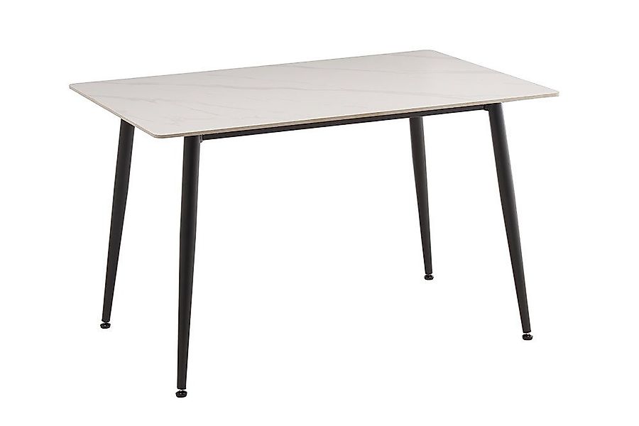 riess-ambiente Esstisch MILANO 120cm weiß/schwarz – Keramik, Metallgestell, günstig online kaufen
