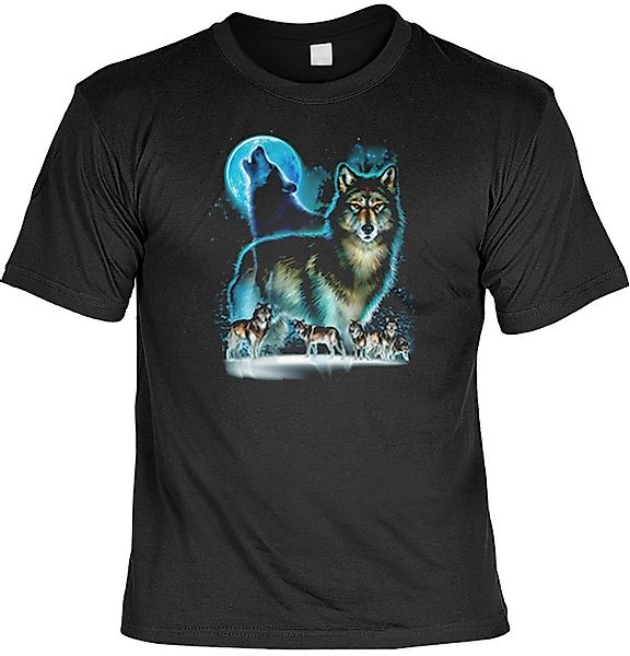 Tini - Shirts Print-Shirt Wolfsrudel heulender günstig online kaufen