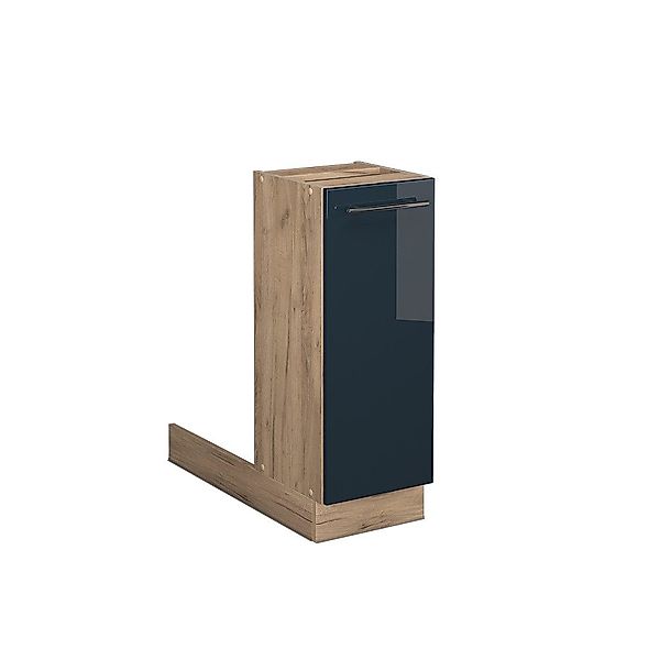 Vicco Unterschrank Fame-Line, Dunkelblau Hochglanz/Goldkraft Eiche, günstig online kaufen