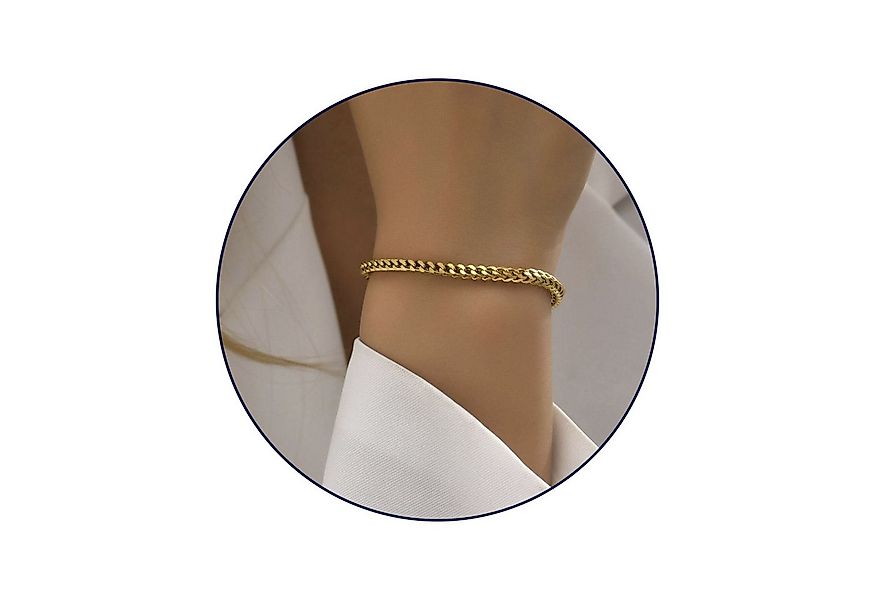 GOLDKLEIN Goldarmband Armkette Schmuck vergoldeter Edelstahl verstellbar, A günstig online kaufen