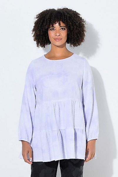 Angel of Style Longbluse Hemdbluse Musselin Batikmuster Langarm günstig online kaufen