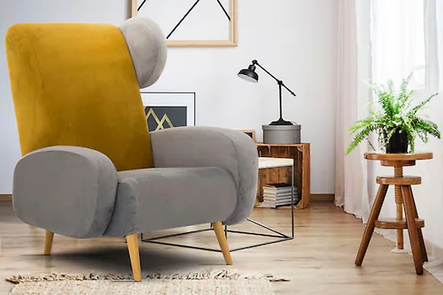 Home affaire Sessel »Gox Ohrensessel«, in außergewöhnlicher stylischer Opti günstig online kaufen