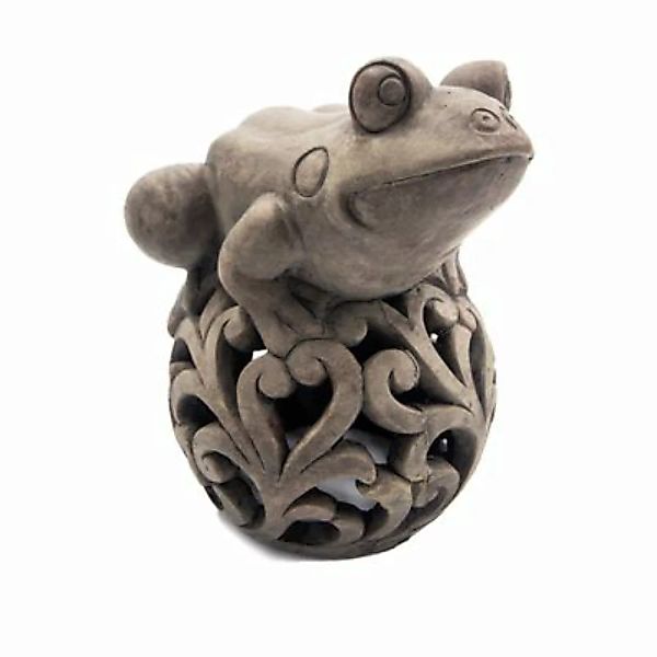 HTI-Living Gartenfigur Frosch auf Kugel grau günstig online kaufen