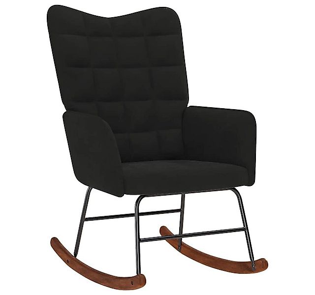 vidaXL Schaukelstuhl Schaukelstuhl Schwarz Samt (1 St) günstig online kaufen