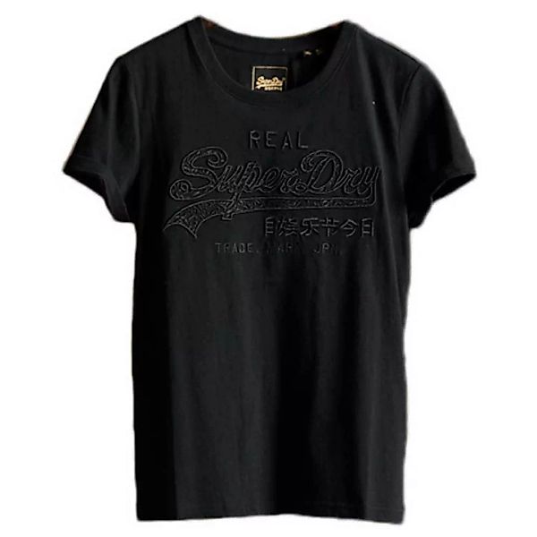 Superdry Vintage Logo Embroidery Infill Kurzarm T-shirt 2XS Black günstig online kaufen