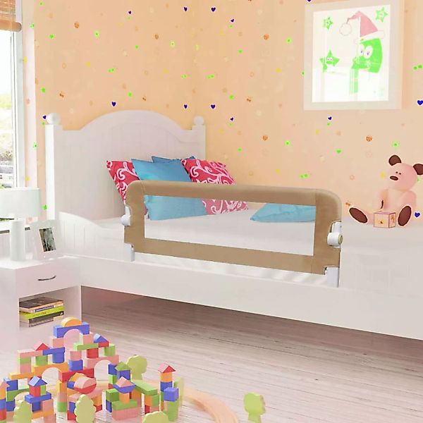 vidaXL Bettschutzgitter Kleinkind-Bettschutzgitter Taupe 120x42 cm günstig online kaufen