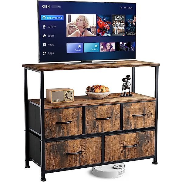 Refined Living TV-Schrank Stoffkommode mit 5 günstig online kaufen