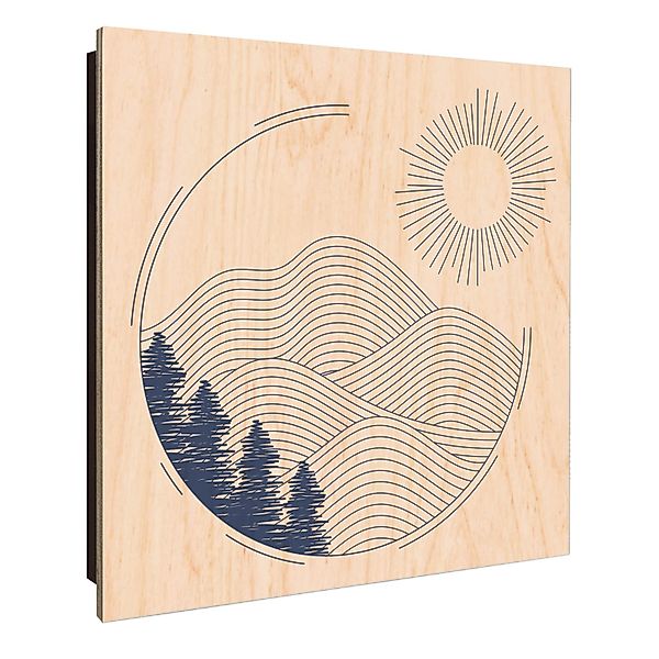 Banjado Großer Schlüsselkasten Holz 30x30cm Schwarz Scharnier Links 50 Hake günstig online kaufen