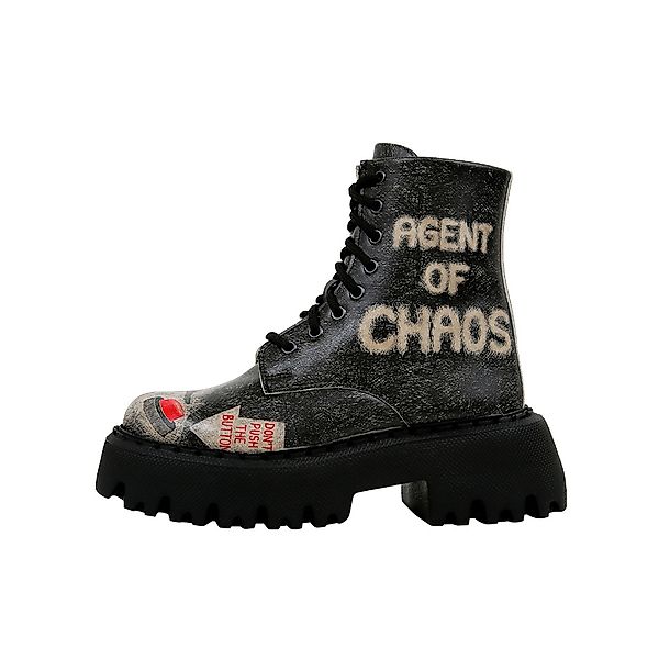 DOGO Chelseaboots "Navy Schnürstiefel Boots Agent Of Chaos Damen Stiefelett günstig online kaufen