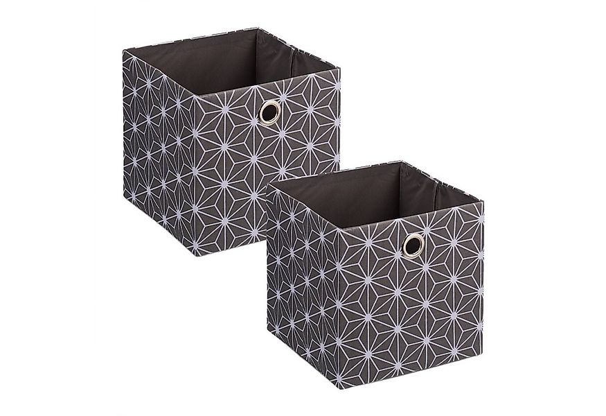 relaxdays Aufbewahrungsbox grau im 2er Set günstig online kaufen