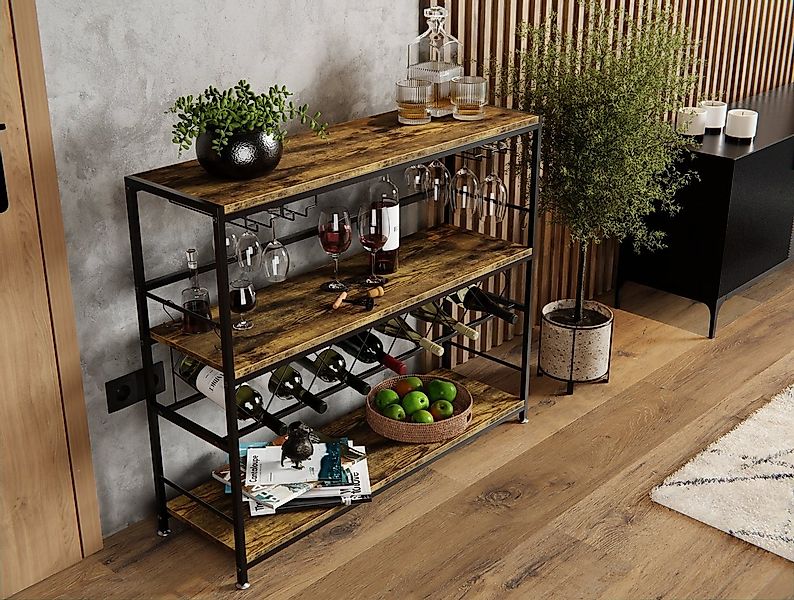 Lenmar Weinregal Weinregal aus Metall, Flaschenregal, Regale, Flaschenhalte günstig online kaufen