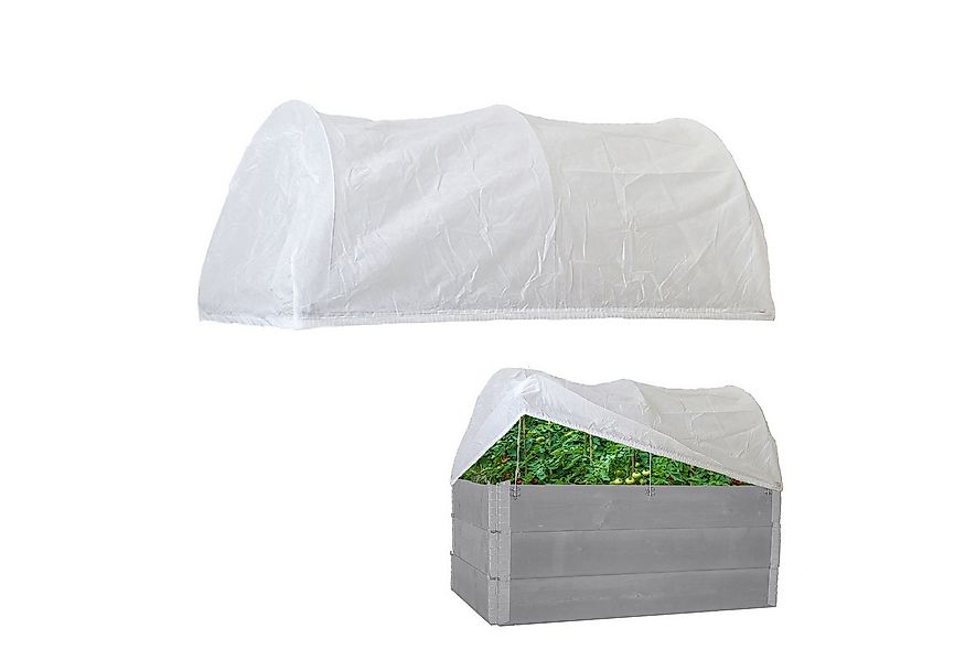 TRUTZHOLM Hochbeet Abdeckung 120 x 80 cm Bogenabdeckung mit Vlies Frühbeeta günstig online kaufen