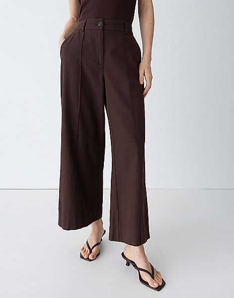 OPUS Leinenhose Relaxed City Pants aus Baumwoll Leinen Mix Weiter Beinverla günstig online kaufen