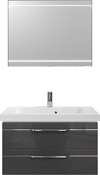 Saphir Badmöbel-Set »Balto 2-teilig Mineralmarmor-Waschtisch mit LED-Spiege günstig online kaufen
