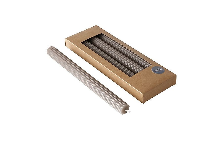 BOLTZE Tafelkerze Stabkerze Classic, 4-teilig, 26 cm hoch, Braun (1-tlg) günstig online kaufen
