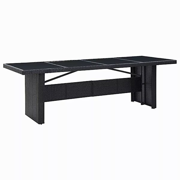 vidaXL Gartentisch Gartentisch Schwarz 240x90x74 cm günstig online kaufen