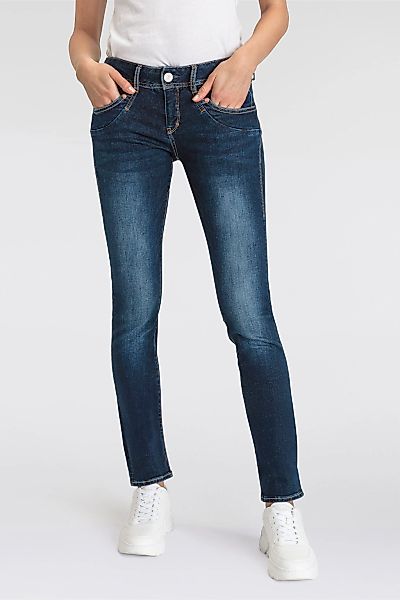 Herrlicher Slim-fit-Jeans "Piper Slim Reused Denim", mit Zierknöpfen an den günstig online kaufen