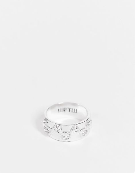 WFTW – Serpentine – Ring in Silber mit geprägter Innenseite und Schlangende günstig online kaufen