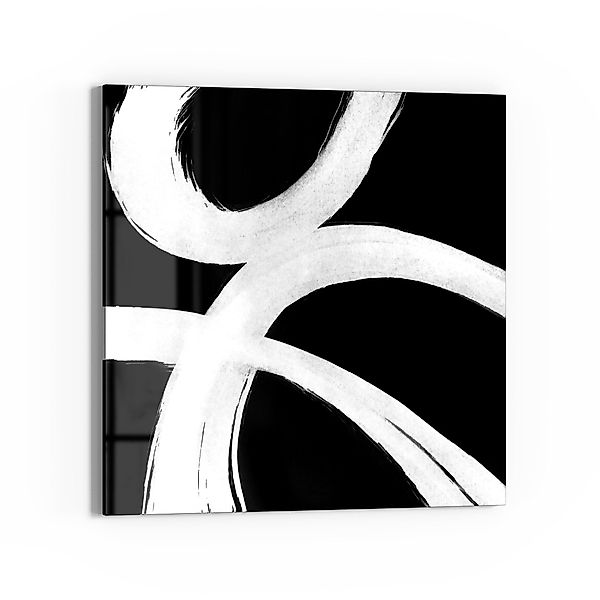 DEQORI Glasbild 'Schwarze Eleganz', 'Schwarze Eleganz', günstig online kaufen