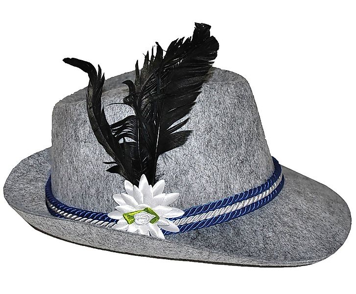 Karneval-Klamotten Trachten-Kostüm Bayernhut Herren Edelweiß mit Hosenträge günstig online kaufen