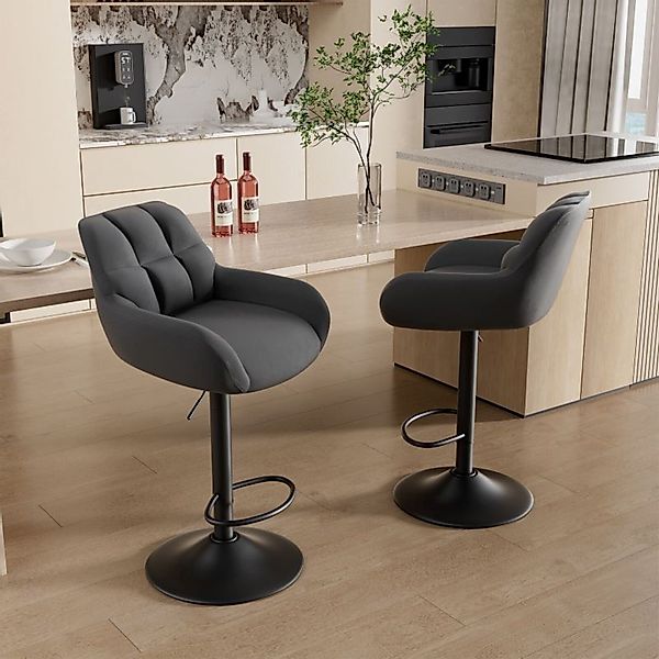 HawthyHome Barhocker 2er Set, Höhenverstellbare Tresenhocker günstig online kaufen