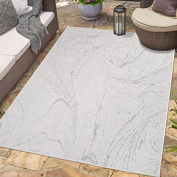 Carpet City Outdoorteppich "DUO RUG 5733" rechteckig 5 mm Höhe Wendeteppich günstig online kaufen