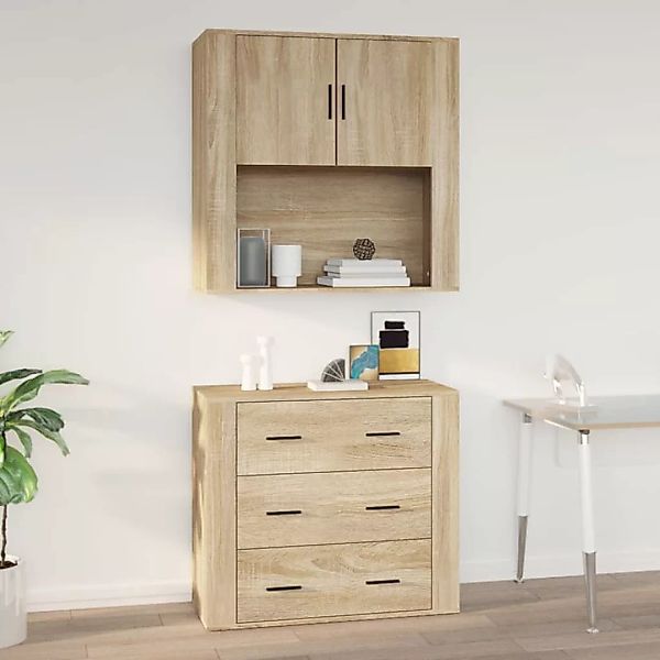 Vidaxl Wandschrank Sonoma-eiche 80x33x80 Cm Holzwerkstoff günstig online kaufen