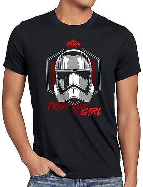 style3 T-Shirt Fight like a Girl star krieg wars imperium der sterne vader günstig online kaufen
