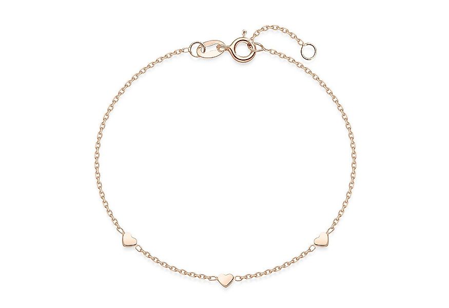 Materia Armkette Damen Rosegold Herzen filigran SA-104-Rosegold, Sterlingsi günstig online kaufen