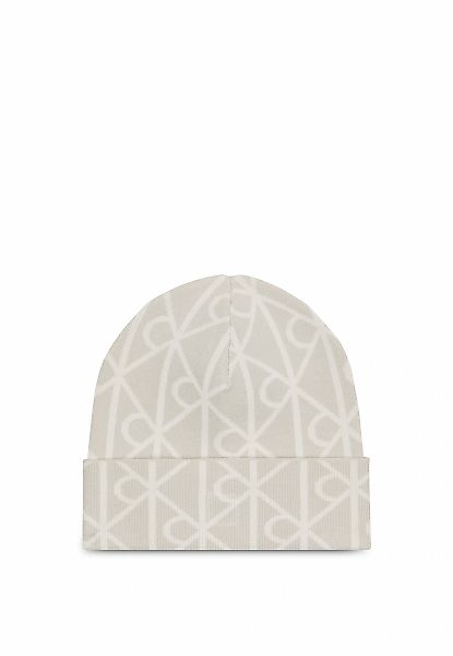 Calvin Klein Strickmütze "AOP JCQ FINE RIB BEANIE", Perfekt für den Alltag günstig online kaufen