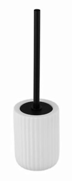 WENKO WC-Garnitur Belluno Weiß Keramik, WC-Bürstenhalter schwarz/weiß günstig online kaufen