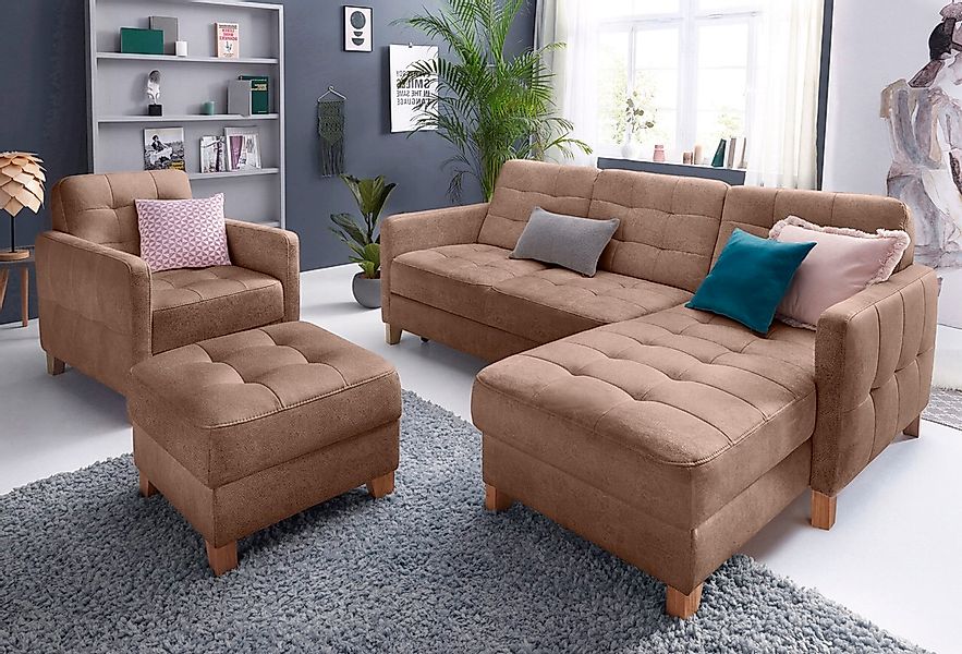 exxpo - sofa fashion Ecksofa "Elio, kompakt, bequem & zeitloses Design, Bre günstig online kaufen