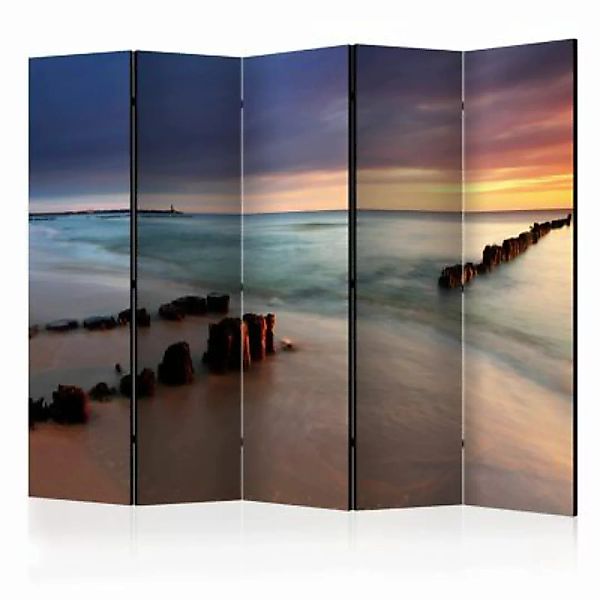 artgeist Paravent beach - sunrise II [Room Dividers] mehrfarbig Gr. 225 x 1 günstig online kaufen